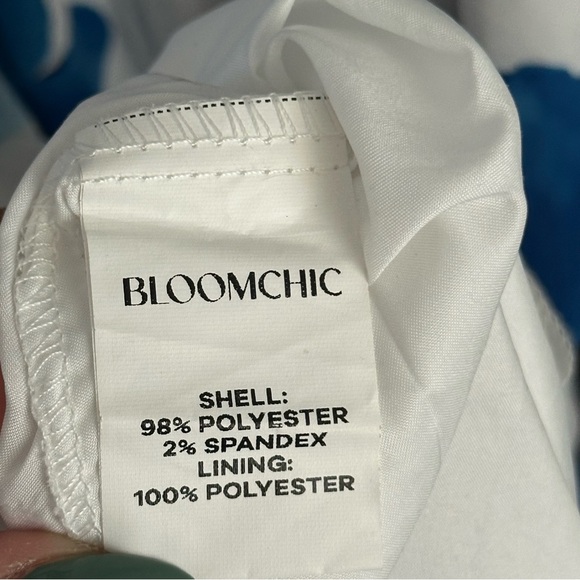 Bloomchic Size 26 floral blue midi dress smocked Easter spring summer maxi 3x 4x - Picture 8 of 8